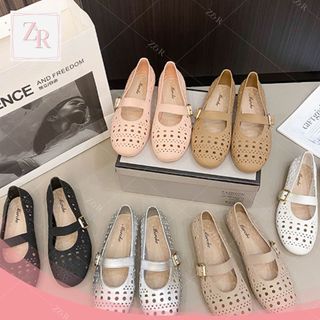Z&R Store New Women's Hollow Hole Doll Shoes With Perforated Design Rubber Material Shoes (+1UPSIZE)