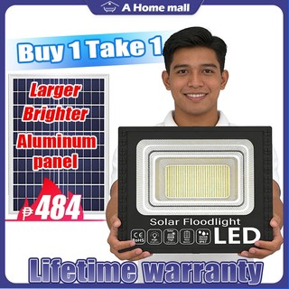 Free Shipping Buy1Take1 Extra Large Solar Powered Flood Light Outdoor Waterproof Remote Street Lamp