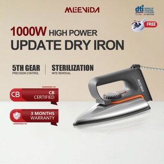 MEEVIDA Electric Flat Iron 1000W Dual Voltage Fast Heating Aluminium Soleplate