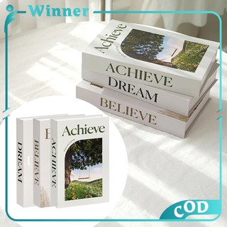 Fake Books Ornament Photography Prop Simulation Book for Book Shelf Display Home Decor Accessories