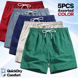 5PCS Taslan Shorts for men - Unisex | Above Knee | Pambahay / Pang Porma