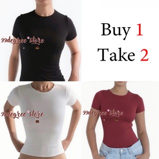 Buy 1 Take 2-Buy 1 Take 1 Roundneck Top Double Lining Front & Back Premium Full Length Fitted top