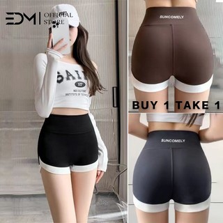 2PCS High Stretch Quick Dry Sports Yoga Pants Shorts Comfortable Breathable  High Waist Shorts Women