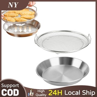 Stainless Steel Oil Filter Tray Mesh Kitchen Frying Drain Pan Strainer Colander Fried Food Drain Net