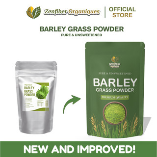 Zenfiber Organiques Barley Grass Powder - Pure and Unsweetened - 500g/250g/100g/50g