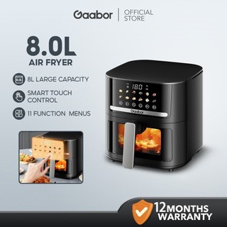 【New】Gaabor Air Fryer 8 Preset Menu Large Capacity Non- Stick Coating 8L/ 6.5L / 5L / 4.5L / 4L / 2L