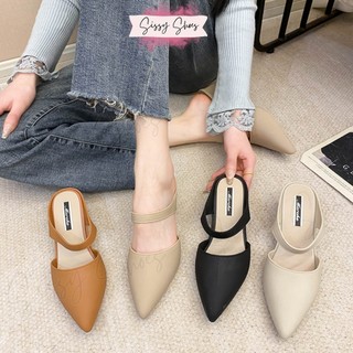 Sissy New Pointed Toe Korean Basic CasuaL Rubber Material Sandals For Women