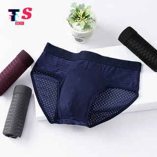 4 pcs set men's briefs ice silk mesh breathable cool men's underwear essential underwear for summer