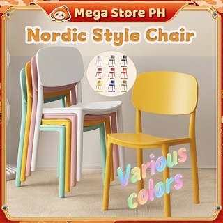 （COD）Nordic Dining Chair High Quality HOT DEALS Thickened Plastic Chair With Backrest Coffee Chair
