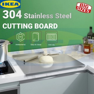 FoodGrade 304 Stainless Steel Chopping Board Heavy Duty Cutting Board Non-slip Edge Kitchen Utensils