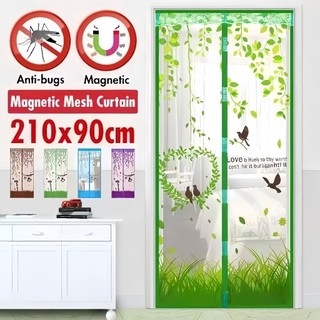 90x210cm Magnetic Mesh Screen Door Anti-Mosquito Insect Net Curtain  Door Curtain