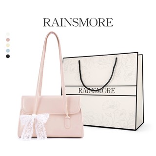 RAINSMORE-Isang bag sa balikat ng  PU leather bag Magkasya para sa pagbili, araw-araw na paglalakbay