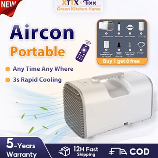 XTTX&Tixx Portable Aircon 1.5HP Compressor Air Conditioner With Remote Home Camping Inverter Cooler