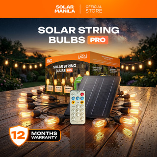 SOLAR MANILA Solar String Bulbs Pro | S14 Edison | 2400mAh | Remote Control | Outdoor Garden Lights