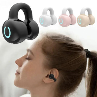 Bluetooth 5.3 Ear Clip Earphone Bone Conduction Wireless Headset Mic Noise Reduction Waterproof ky13