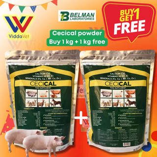 Cecical Powder for Animals 1kg – Calcium & Vitamin Supplement for Livestock