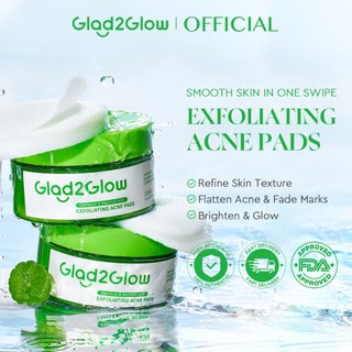 Glad2Glow Centella Salicylic Acid Facial Mask Muka Pads Acne Treatment Clear Acne Patch Purify Pores