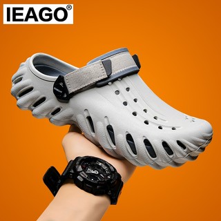 IEAGO Original Outdoor Beach Slippers Indoor Home Sandals Soft Sandals Men's EVA Casual Thick Bottom