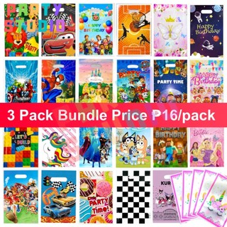 10 PCS Character Birthday Loot Bags Lootbag Giveaway Party Favors Tyoes Souvenier