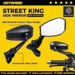HOTSPEED Street King Side Mirror AOS4 Heavy Duty 360 Degree Rotational Universal ABS
