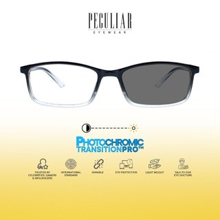 Peculiar Maxx Rectangle Acetate Anti Rad Photochromic and Anti Radiation Eyeglasses for Woman Men