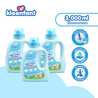 Kleenfant Antibacterial Baby Laundry Wash (3 Liters) Liquid Detergent for Newborn Babies Clothes