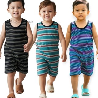 R1L2 (6PCS) Sando Terno Stripes for Boys Assorted Print and Color Small up to XL Body
