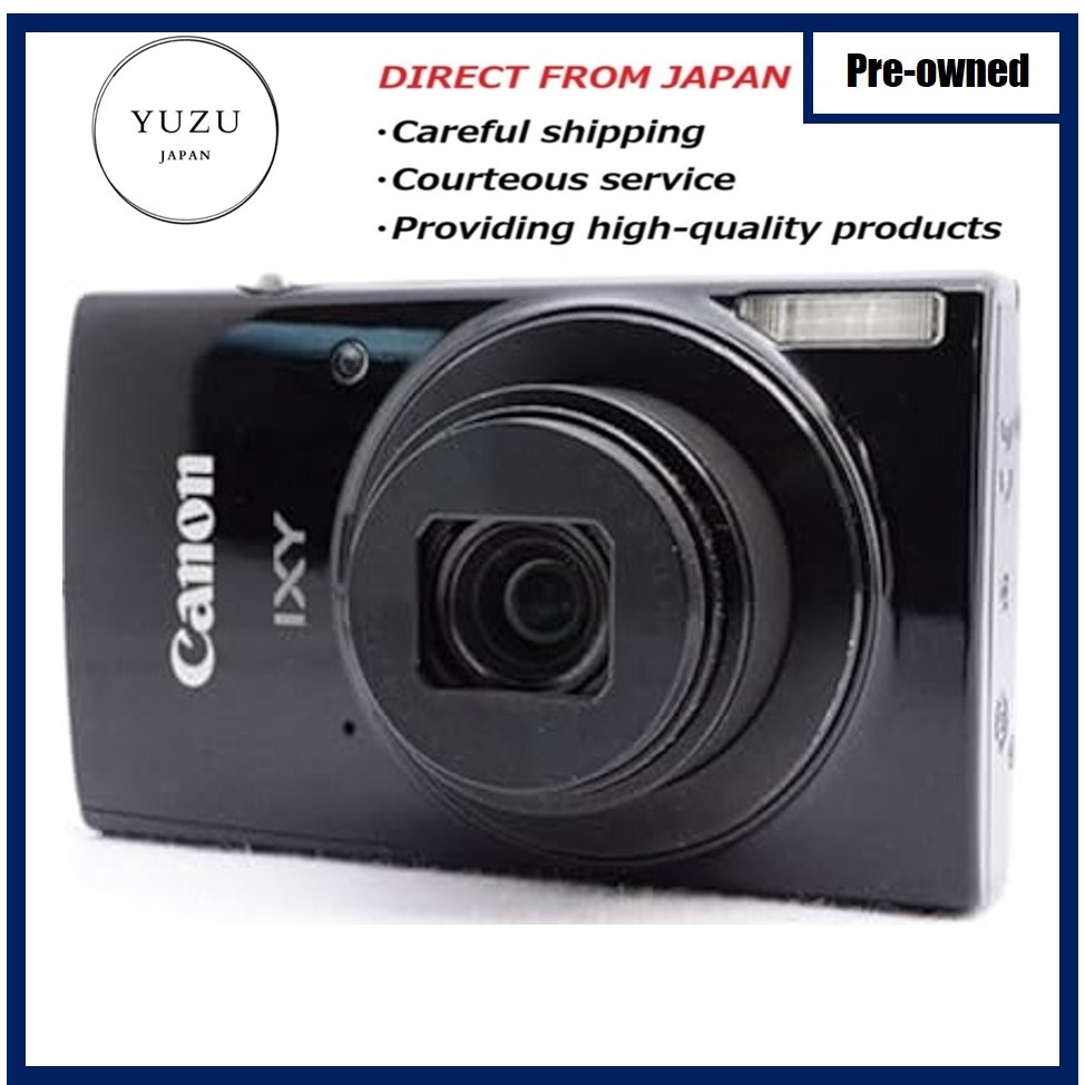 Pre-owned Product Canon IXY 190 (Black): Ultra-Slim Digital Camera w/ Powerful 10x Optical Zoom (24-
