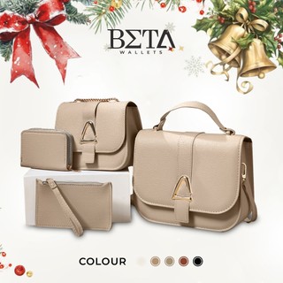 BETA Sling Bag For Women High-end Leather 4in1 Magnet Lock And Zipper Closure Compartment Bag CP072