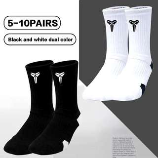 5-10Pairs star basketball socks Men's Sports Socks Cotton white or black medyas for man