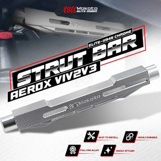 MOKOTO ELITE AEROX V1/V2/V3 STRUT BAR CHROME ELITE-11945 CNC ALLOY STABILIZER BAR FOR REAR SHOCK