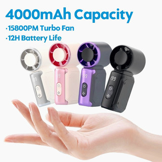 Super Mini Handheld Pocket palm mini high-speed Fan PortableTurbo Bladeless Design  Adjustable Ultra
