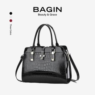 【Bagin】COD Crocodile Pattern Handheld Bag Women's Shoulder Straddle Large Capacity Bag