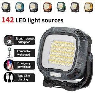 Large camping light with large battery Portable LED Work Light with Strong Magnetic Base