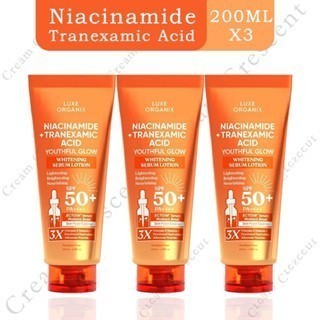 BUY1 TAKE2 ORGANIX Whitening Serum Lotion: Niacinamide + Tranexamic Acid, SPF50 PA++++