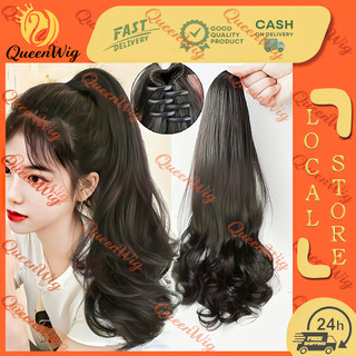 55CM Long Curly Grab Wig Hair Extensions Ponytail Wigs Natural Wigs Claw Fashion Wigs Hairpiece【COD]