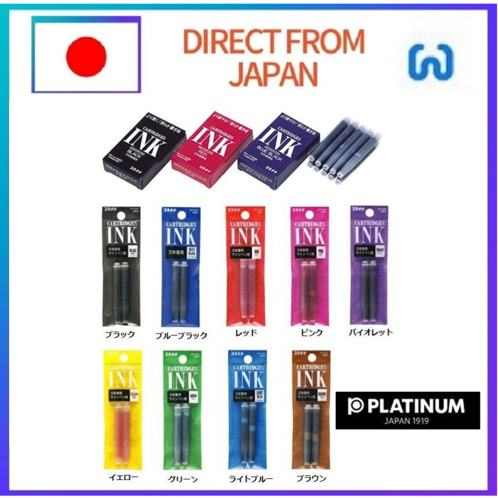 Platinum Fountain Pen Ink Cartridge for Platinum Preppy & Platinum Plaisir Direct From Japan