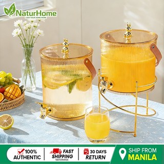 Home Picnic 5L Juice Jar Party Ice Cold Beverage Dispenser Camping Drink Kettle With Faucet Stand