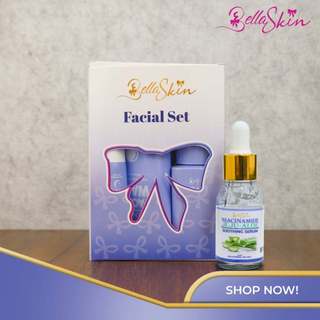 BELLA SKIN FACIAL SET WITH 15ml NIACINAMIDE JEJU ALOE SERUM