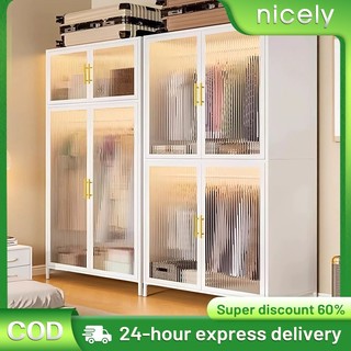 IRON Steel Wardrobe Cabinet For Clothes Wardrobe Home Bedroom Wardrobe Storage Large Cabinet