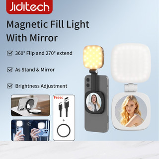 Jiditech Magnetic Selfie Light  Selfie Fill Light Magnetic Phone Selfie Light as Stand & Mirror