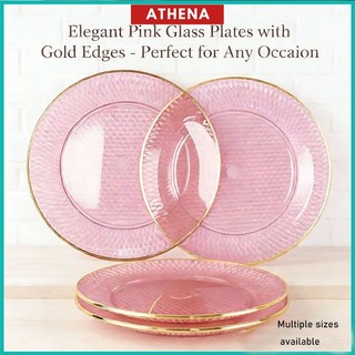 New! 3PCS Unbreakable Acrylic Plate Shatterproof Durable Dinner Plate Elegant Serving Tray for Home