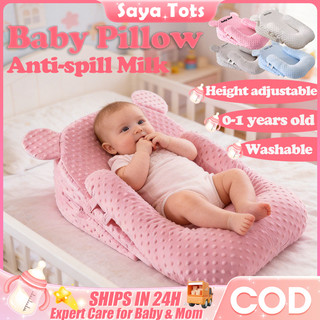 Baby Pillow Anti-spill Milk Ajustable Head Support Cotton Pillow Prevent Flat Head Feeding Mattress