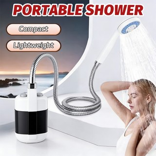Portable camping shower outdoor USB charging electric shower pump with pump portable shower