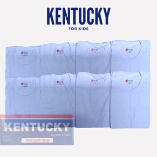3 pcs or 6 pcs Kentucky Plain White T-shirt for Kids - 100% Pure Cotton