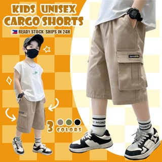 Boy Cargo Shorts Pants for Kids 4-17Yrs baggy jogger sweat children's trouser shorts ootd for Boys