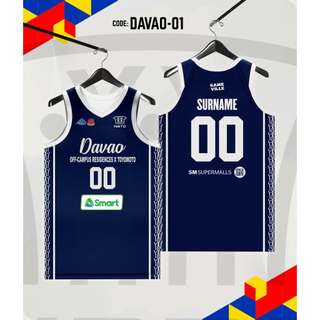 PREMIUM BASKETBALL JERSEY PERSONALIZED ( DAVAO OFF- BLUE & WHITE )