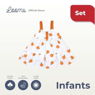 Looms Infants 0-12 Months Dress Orange Farm Collection