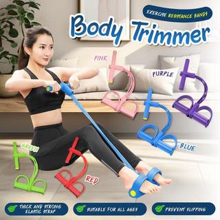Yoga Training Tension Rope 4 Tube Resistance Band Elastic Band Sit-ups Tummy Trimmer Multifunction