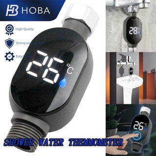 Hoba Shower Water Thermometer LED Display Waterproof Bath Thermostat Intelligent Touch Activation